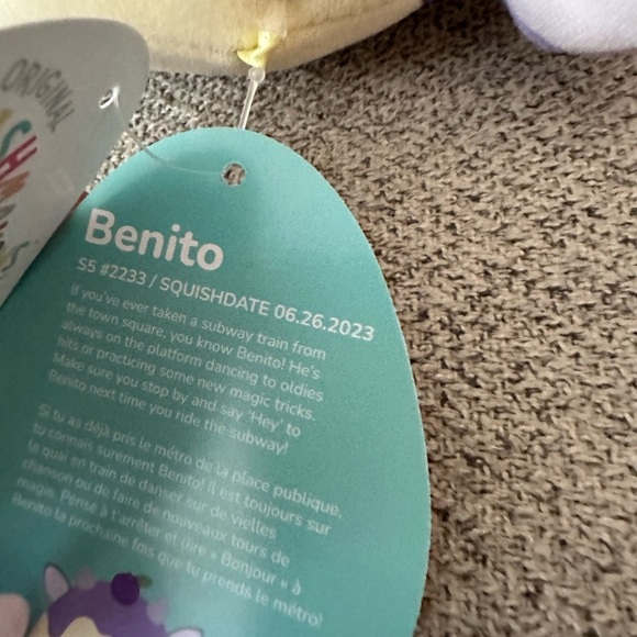Nwt 5" Benito the Blueberry Cow Squishmallow - Picture 4 of 5
